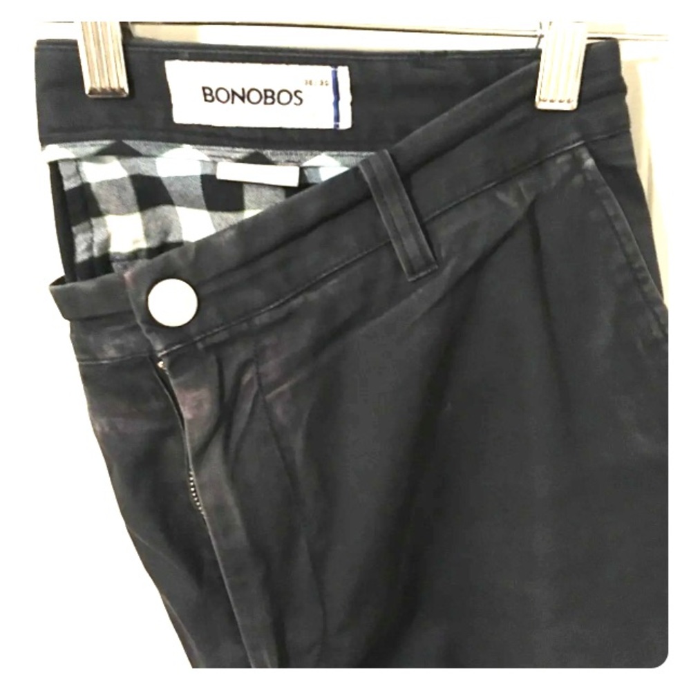 Slim tailored dark blue Bonobos washed chino 36x30